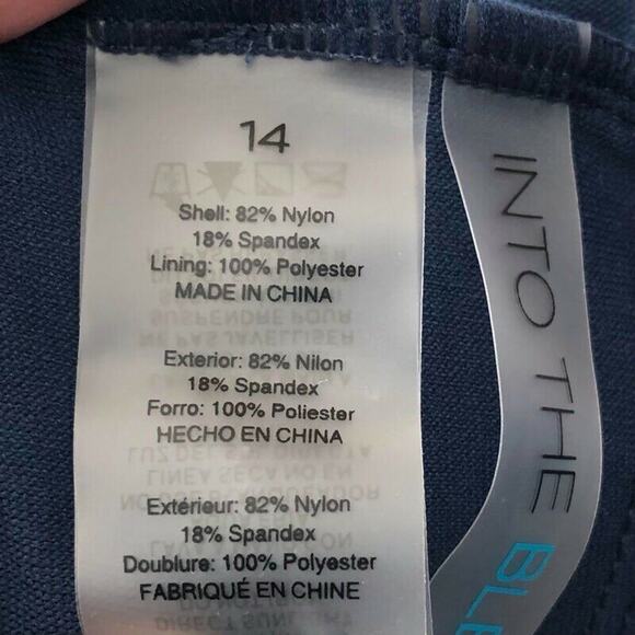 Into the Bleu by Amerex Womens Hipster Bikini Bottom Size 14 Blue Waist Swim - Picture 4 of 4